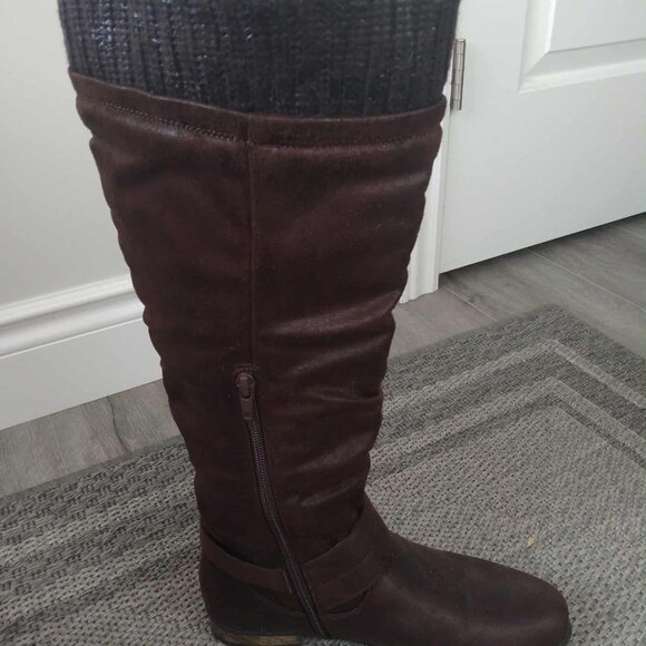Ladies Chocolate Brown Riding Boots - Picture 9 of 12